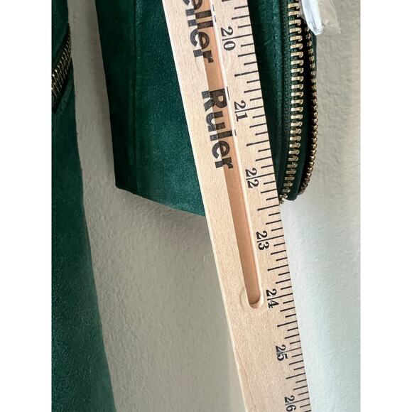 X by NBD Nicole Petrol Green Suede Coat NWOT size 4 - Picture 12 of 13